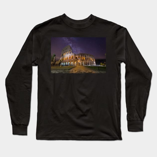 Colosseum in Rome, Italy Long Sleeve T-Shirt by mitzobs